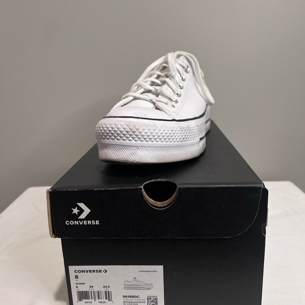 Converse All White Canvas Sneakers